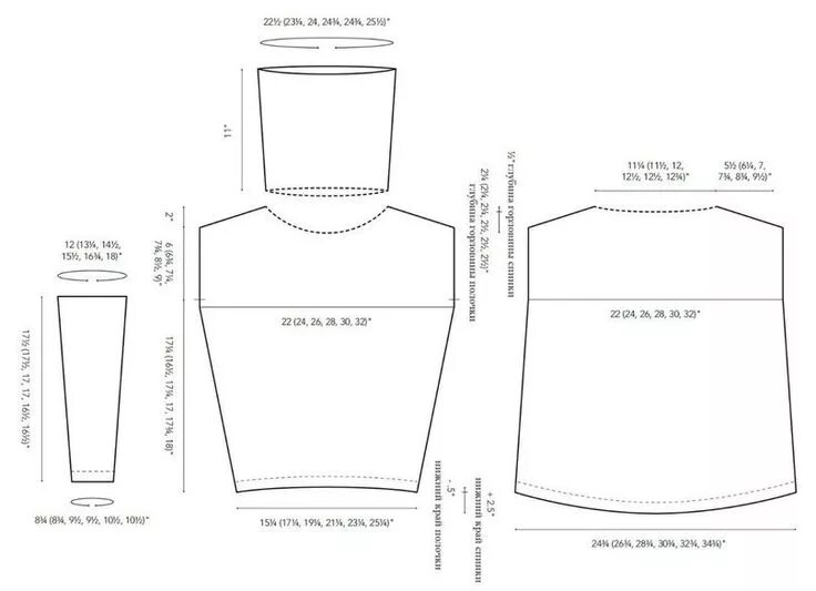 Пуловер выкройка Российский Сервис Онлайн-Дневников Вязание, Выкройки, Схемы вязания
