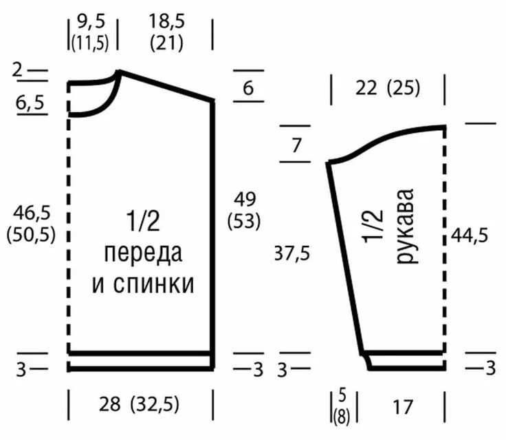 Пуловер выкройка женская ВЯЖЕМ СПИЦАМИ Коричневый джемпер с узорами Интересные узоры и свободный силуэт -