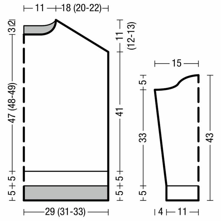 Пуловер выкройка женская Свитер платочной вязкой оверсайз Схемы вязания, Вязание, Выкройки