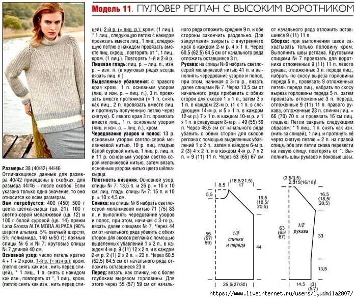 Пуловер женский спицами реглан схемы Картинки ВЯЗАНИЕ ДЖЕМПЕРОВ РЕГЛАНОМ СХЕМЫ