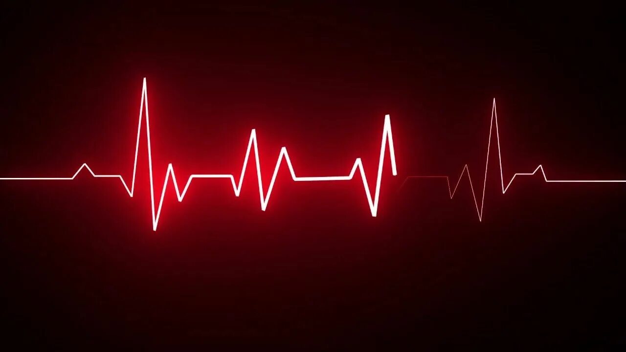 Пульс добра фото Motion Made - Free Cardiogram heartbeat heat pulse glowing red neon light loop a