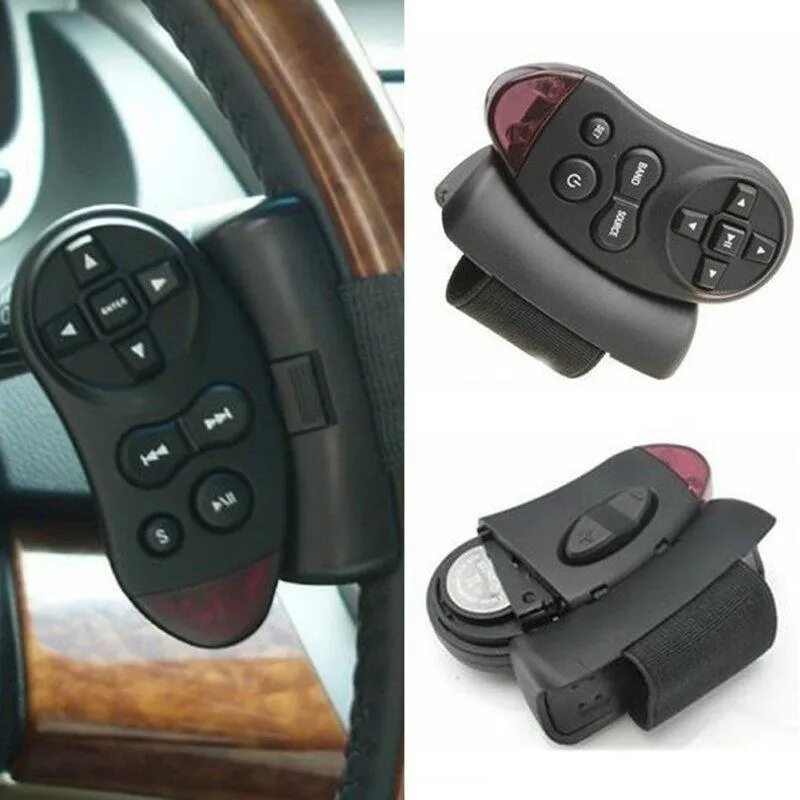 Пульт магнитолы на руль подключения Car Steering Wheel Button Remote Control Bluetooth Wireless Universal Remote Con