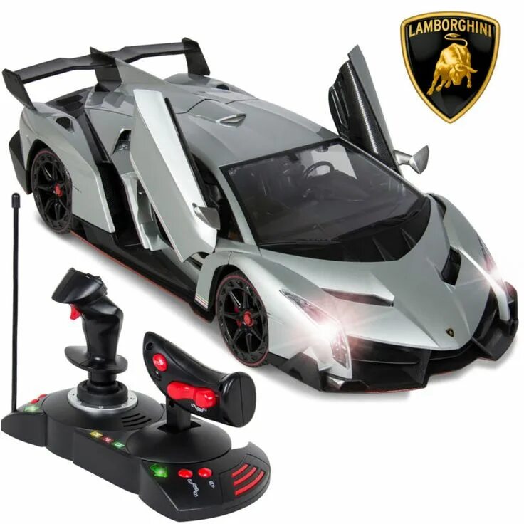 Пультом машины фото 1/14 Scale RC Lamborghini Veneno Gravity Sensor Radio Remote Control Car Silver1