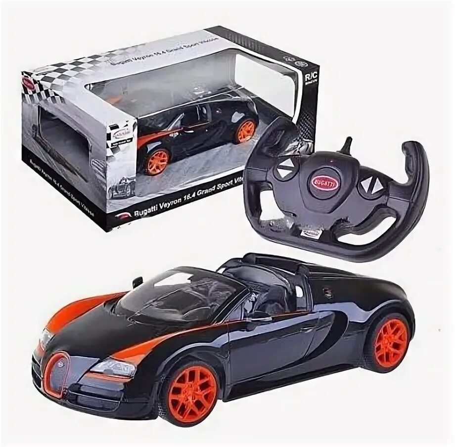 Пультом машины фото Легковой автомобиль Rastar Bugatti Grand Sport Vitesse (70400), 1:14, 33 см - ку