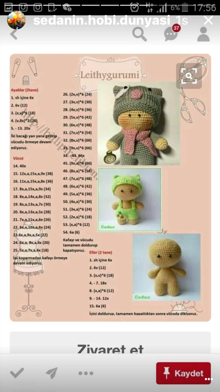 Пупс крючком схема и описание Pin on Amigurumi Knitting patterns toys, Crochet dolls, Crochet dolls free patte