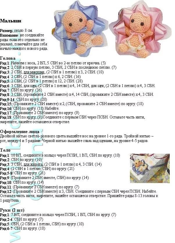 Пупс крючком схема и описание Радикал-Фото: Картинка Вязаные подарки, Вязание, Схемы вязания кукол