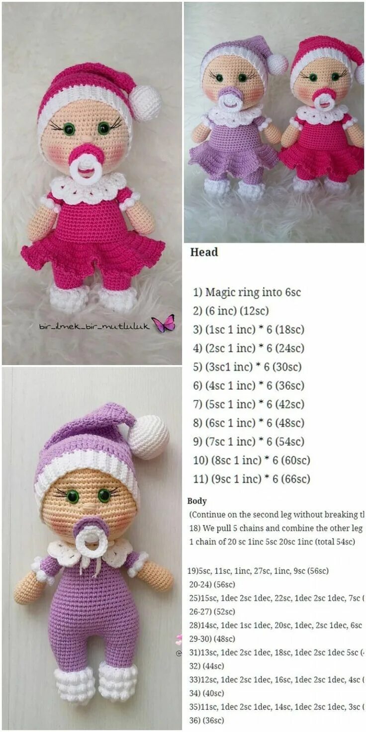 Пупс крючком схемы Amigurumi Piglet Free Crochet Pattern - Crochet.msa.plus 940 Crochet dolls free 