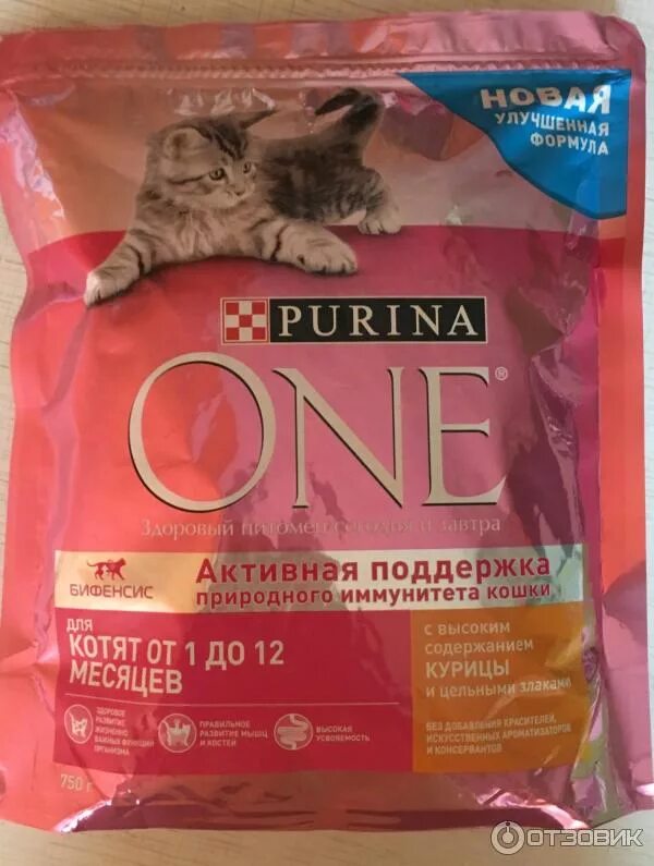 Пурина для котят фото Отзыв о Корм для котят Purina One Сытный корм с курицей для любимчика!