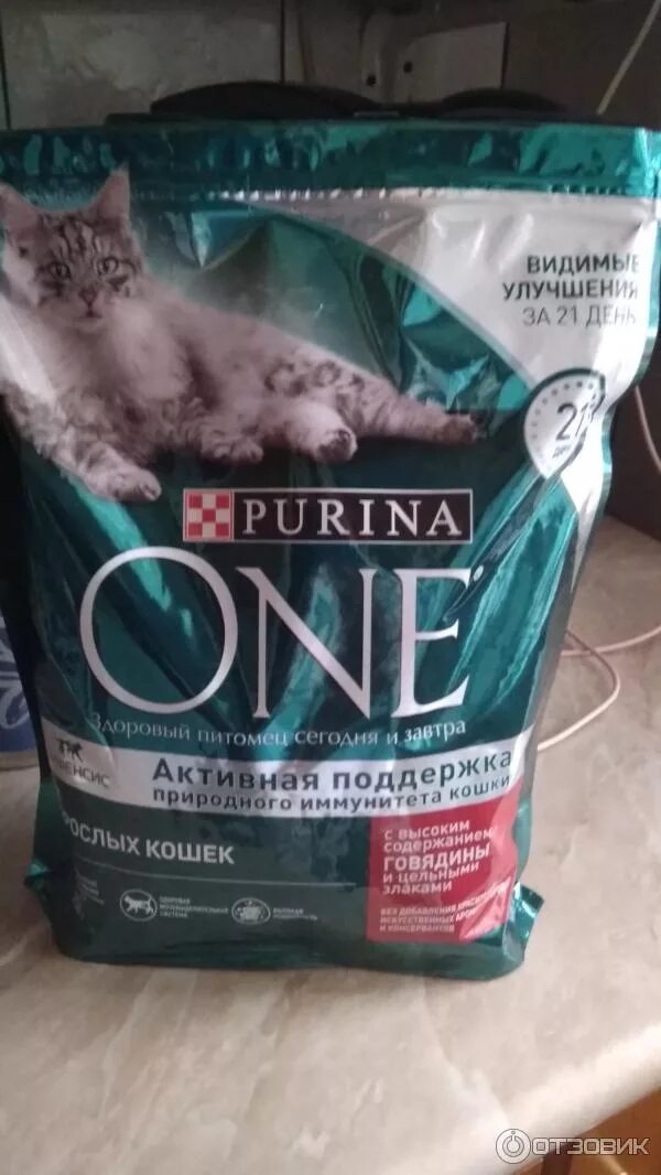 Пурина ван фото для кошек Отзыв о Корм для кошек Purina One Кошка ест с удовольствием уже 3 года.