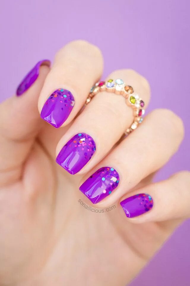 Пурпурный маникюр фото Mani Monday: #FaceMyDay Purple Nails Móng tay