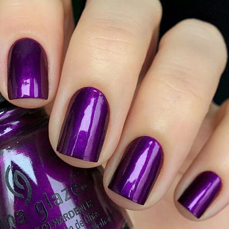 Пурпурный цвет маникюра China Glaze Purple Fiction Purple nails, Trendy nails, Purple nail designs