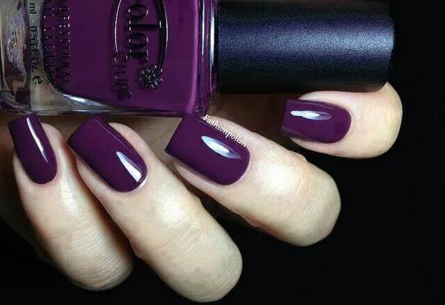 Пурпурный цвет маникюра фото Purple Purple nails, Nail art, Nails