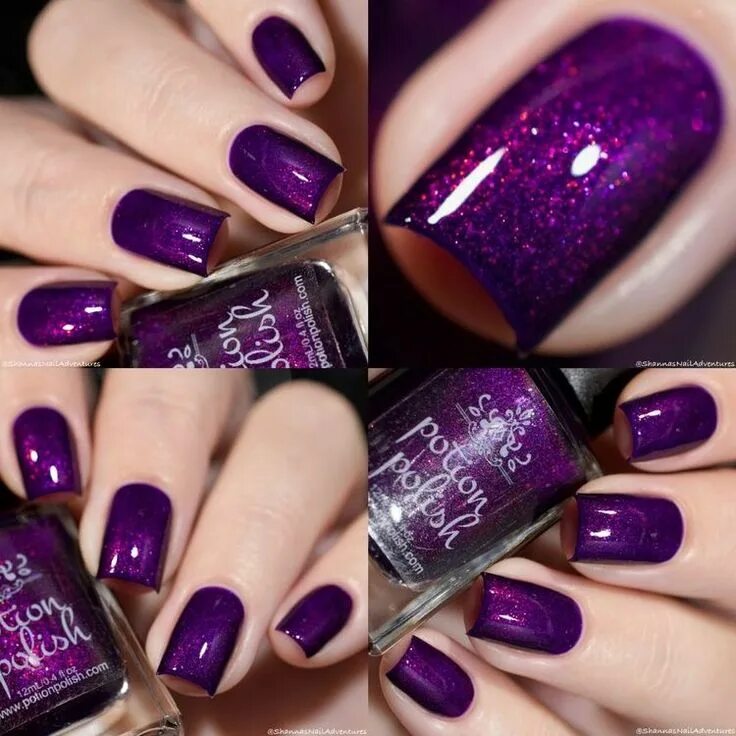 Пурпурный цвет маникюра с дизайном Pin by Amee May on Nails in 2022 Purple nail art, Purple nail designs, Cute nail