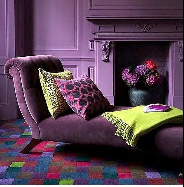 Пурпурный цвет в интерьере Pin on Interior Design Purple rooms, Purple interior, Interior