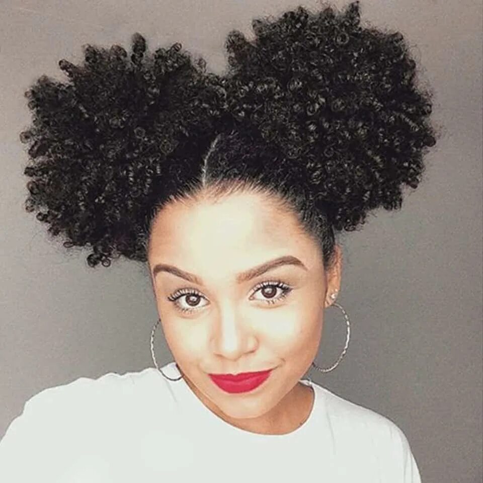 Пушистая прическа женская Amazon.com: Afro Puff Ponytail