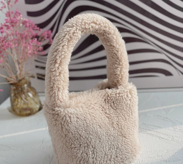 Lady Girl Pretty Cute Lovely Plush Fur Hairy Handbag Shoulder Bag Messenger Bag 