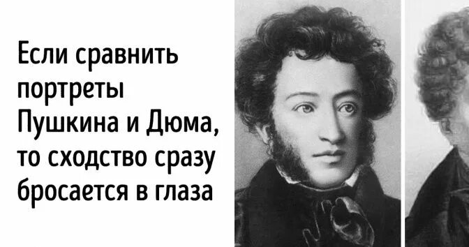 Пушкин и дюма фото сравнить 8 убедительных фактов, из-за которых люди продолжают верить в то, что Пушкин - э