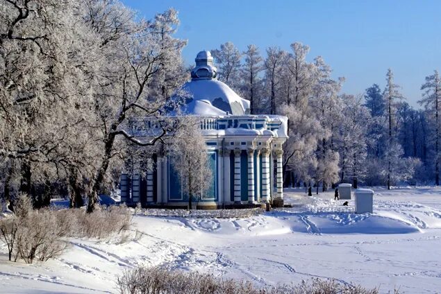 Пушкин зимой фото Павильон "Грот"