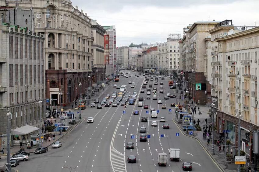 Пушкинская москва тверская улица фото Пропускная способность ряда улиц Москвы выросла в восемь раз