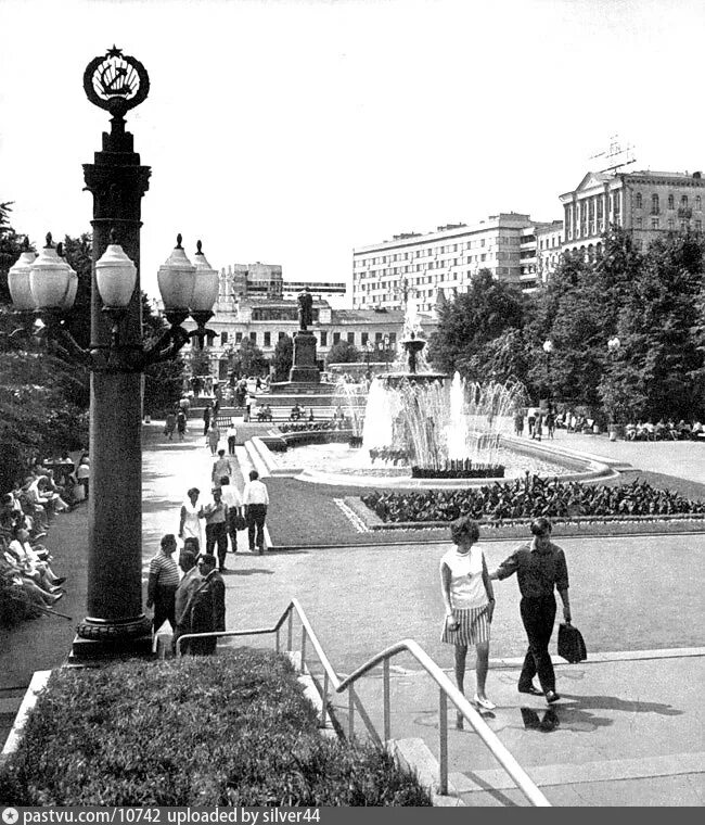 Пушкинская старые фото Сквер на Пушкинской площади - Retro photos