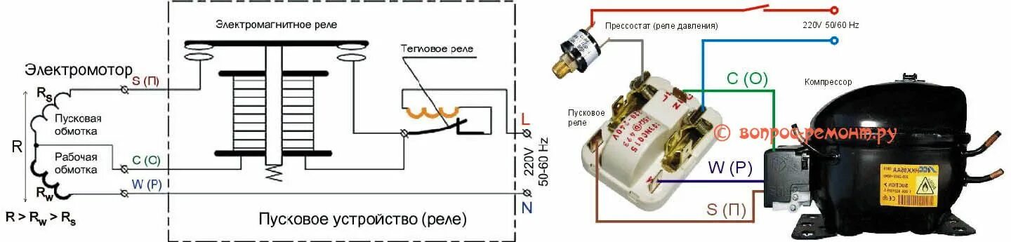 Пусковое реле qp2 15 dx схема подключения Компрессор своими руками: техусловия, компоненты, реализация основных видов Floo