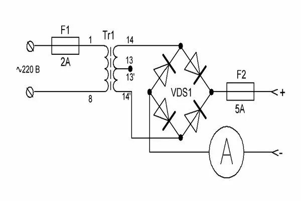 Пусковое устройство своими руками схема Какой мощности нужен трансформатор для зарядного устройства: расчет и схема