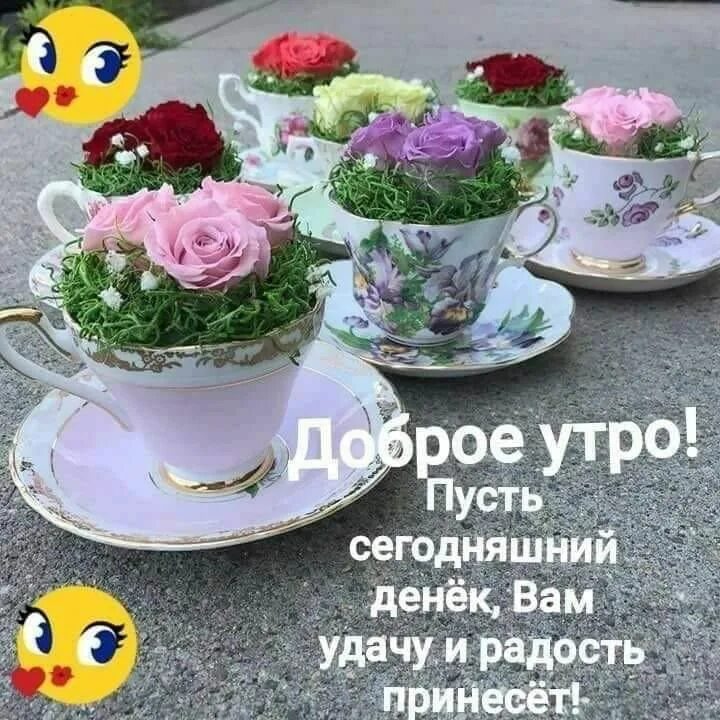 Пусть сегодня будет хороший день картинки Pin by maria telio on καρτεσ Tea cups, Tableware, Glassware