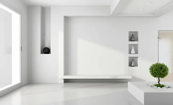 Пустая стена в интерьере как оформить White Livingroom Изображения: просматривайте стоковые фотографии, векторные изоб