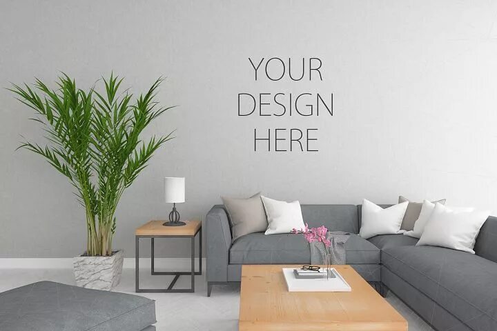 Пустая стена в интерьере как оформить Interior mockup - blank wall mock up (36043) Mockups Design Bundles in 2022 Inte