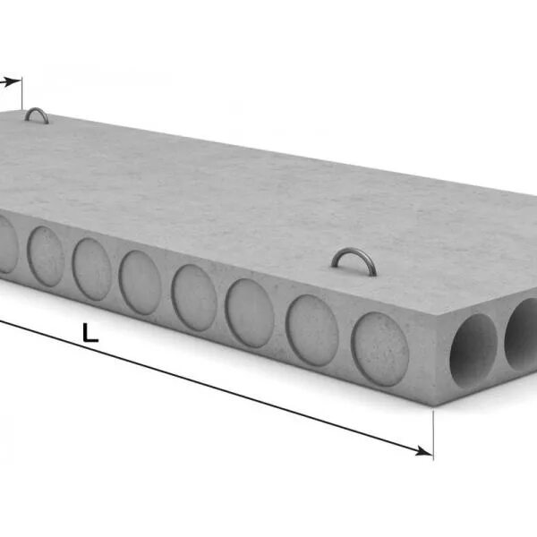 Пустотная плита фото Плита перекрытия пустотная ПК63.12-8АтVТ купить в Перми. Цена договорная, Серия 