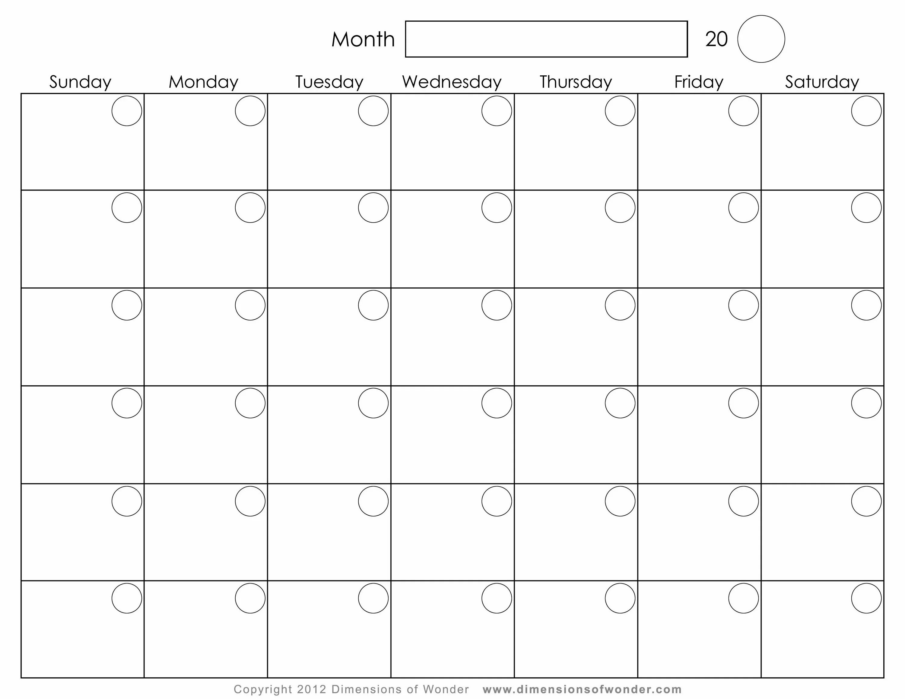 Пустой календарь на год Free+Printable+Monthly+Calendar+Template Blank monthly calendar, Monthly calenda