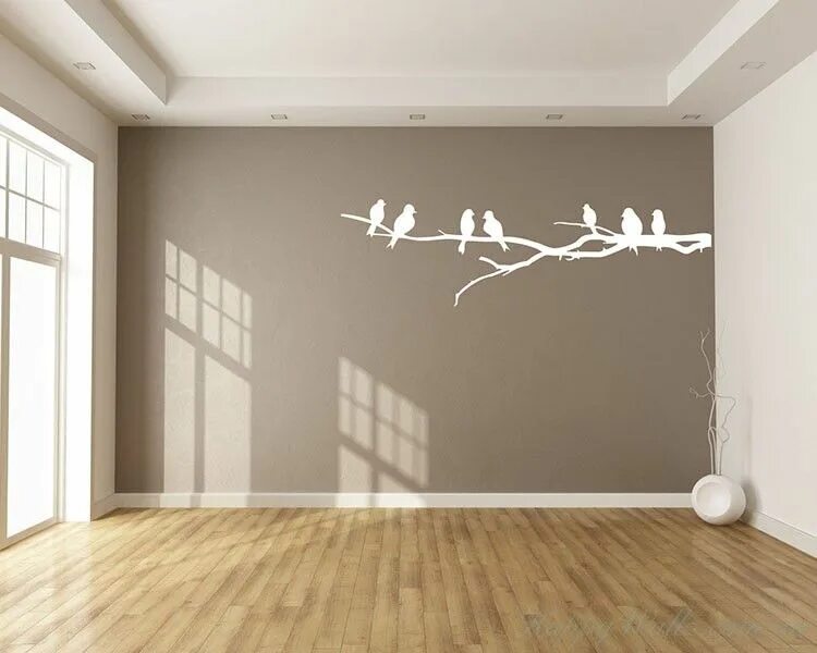 Пустые комнаты для дизайна интерьера Branch with Birds Wall Decal Tree Art Stickers Ceiling design living room, Wall 