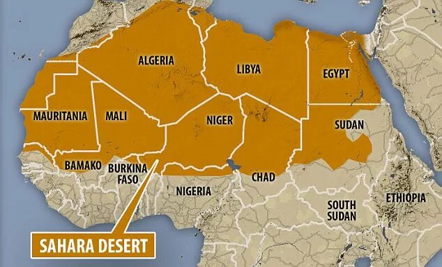 Пустыня сахара административное деление достопримечательности фото карта How humans created the Sahara desert 8,000 years ago Daily Mail Online