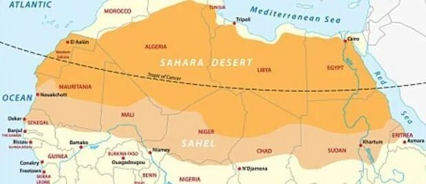 Пустыня сахара административное деление достопримечательности фото карта Sahara Desert has grown over 10 percent in last century - Digital Journal