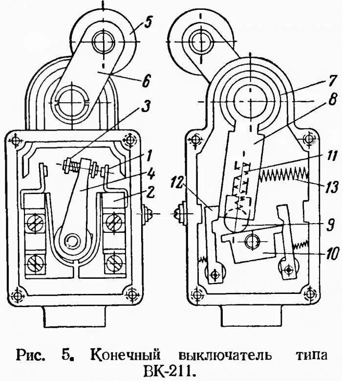 Путевой выключатель подключение Концевой выключатель: устройство прибора и принцип действия