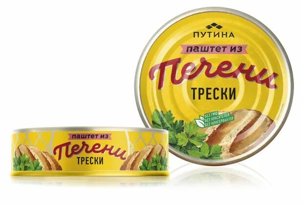 Путина паштет из печени трески фото Купить Пашет из печени трески "Путина", 150 г (8037) в интернет-магазине АШАН в 