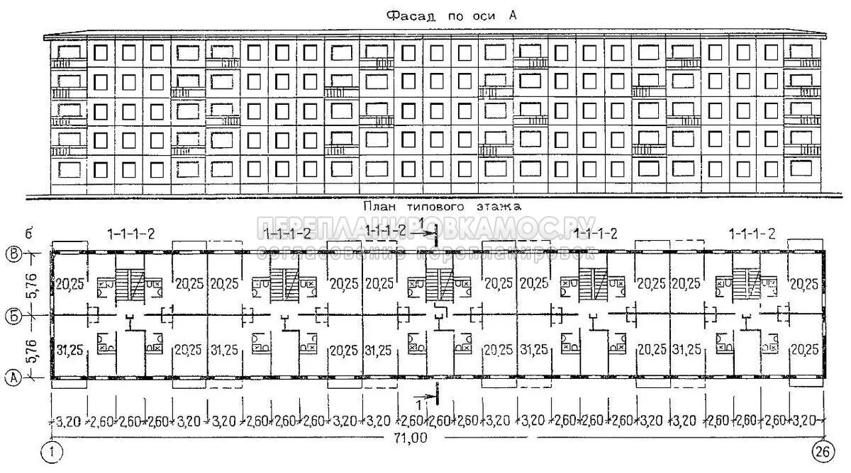 Пятиэтажный дом планировка Модификации серии типовых панельных домов 1-464