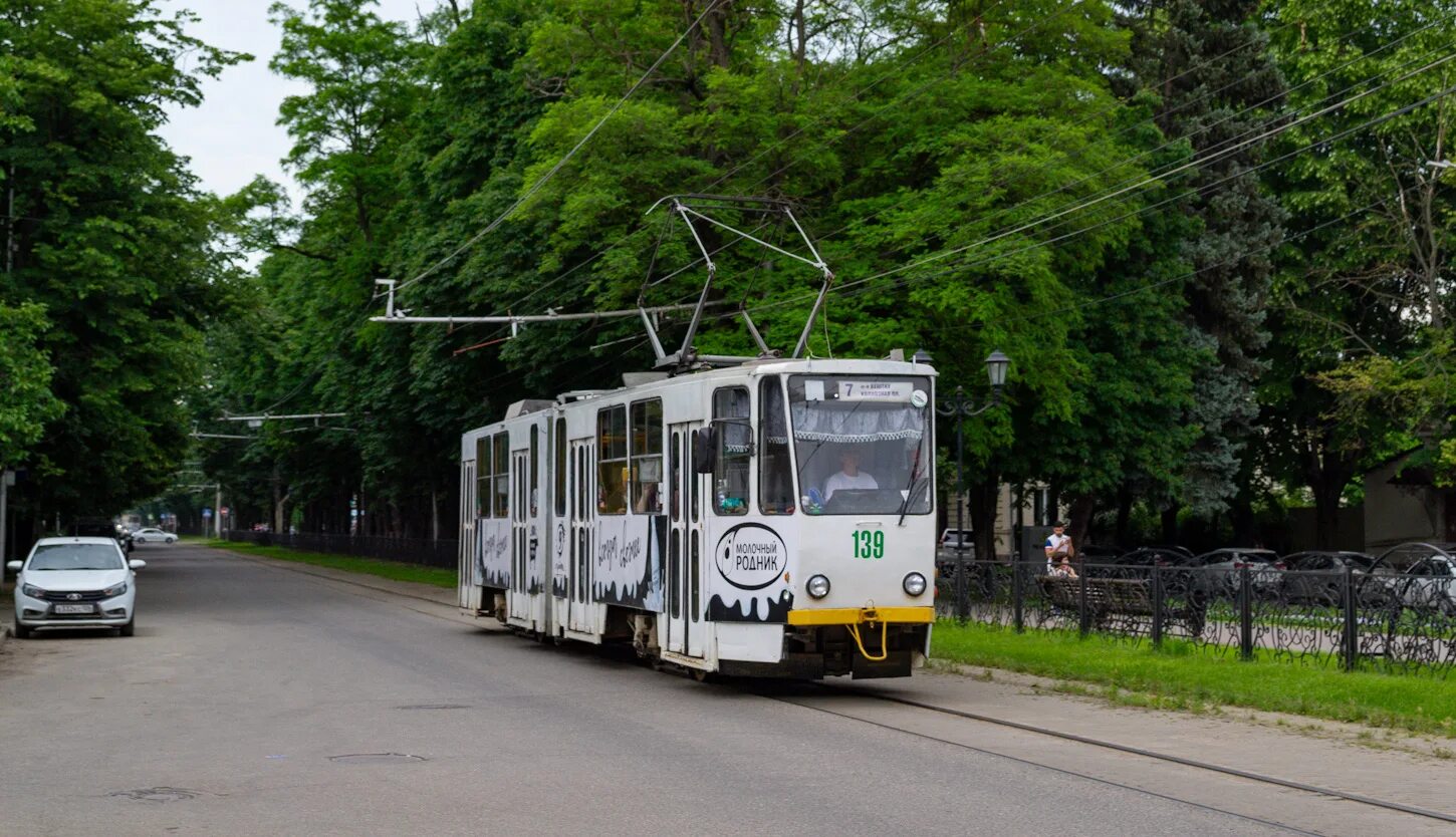 Пятигорск трамвай фото Pyatigorsk, Tatra KT4SU 139 - Photo - Urban Electric Transit