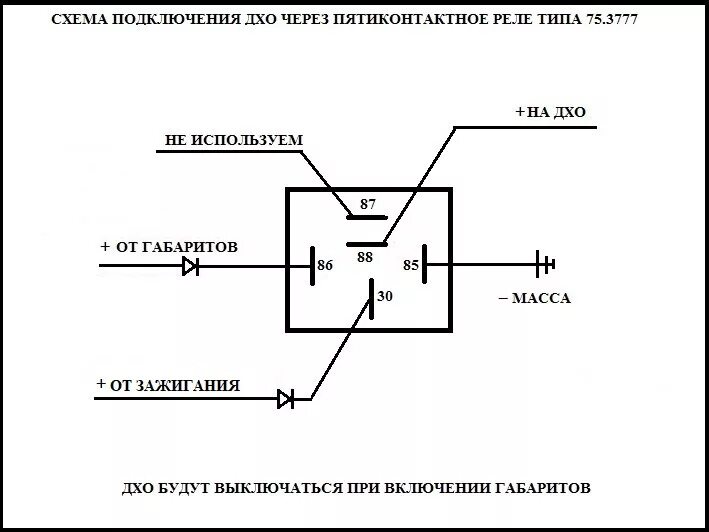 Пятиконтактное реле 12в для дхо схема подключения ДХО по типу соляриса - Hyundai Elantra (5G), 1,6 л, 2012 года своими руками DRIV