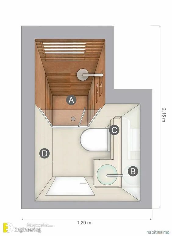 Пятиугольный санузел планировка фото Best Information About Bathroom Size And Space Arrangement - Engineering Discove