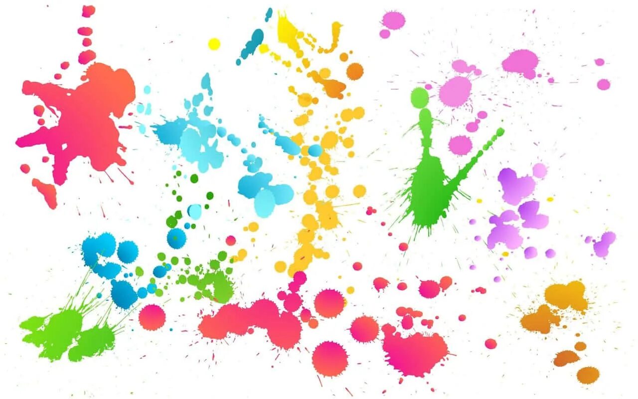 Пятна краски фото Download Colorful Spot Of Paint Splatter Background Wallpapers.com