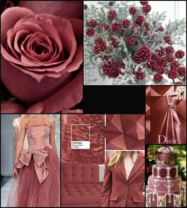 Пыльная роза одежда фото Dusty Cedar Inspiration #wedding #weddingideas #pantone #fall2016 ... Color coll