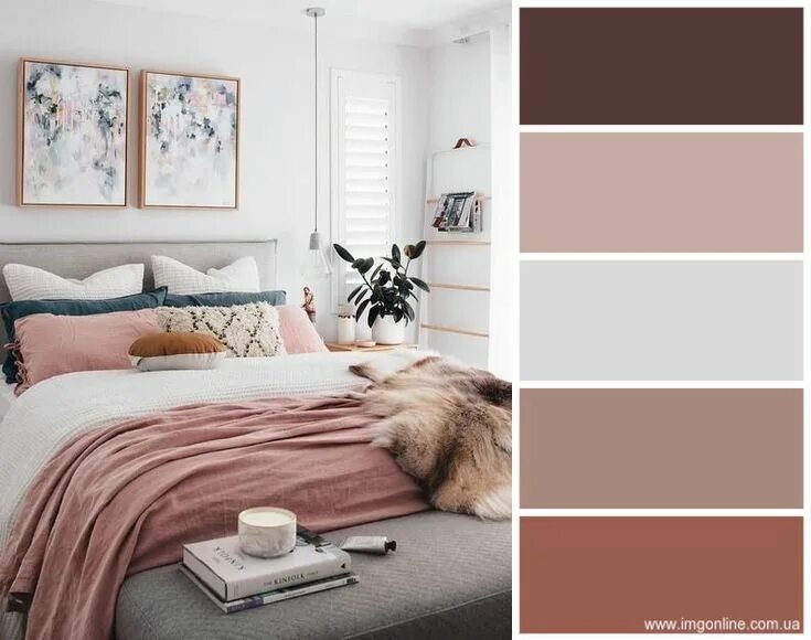 Пыльно бежевый цвет в интерьере Hygge color scheme. нежная цветовая палитра в стиле Интерьер, Интерьеры спальни,