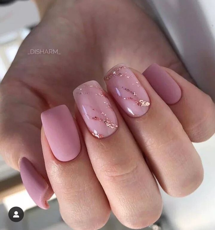 Пыльно розовый маникюр на квадратных ногтях Pin by Polina Lukashyonok on Nails Square nails, Squoval nails, Nails