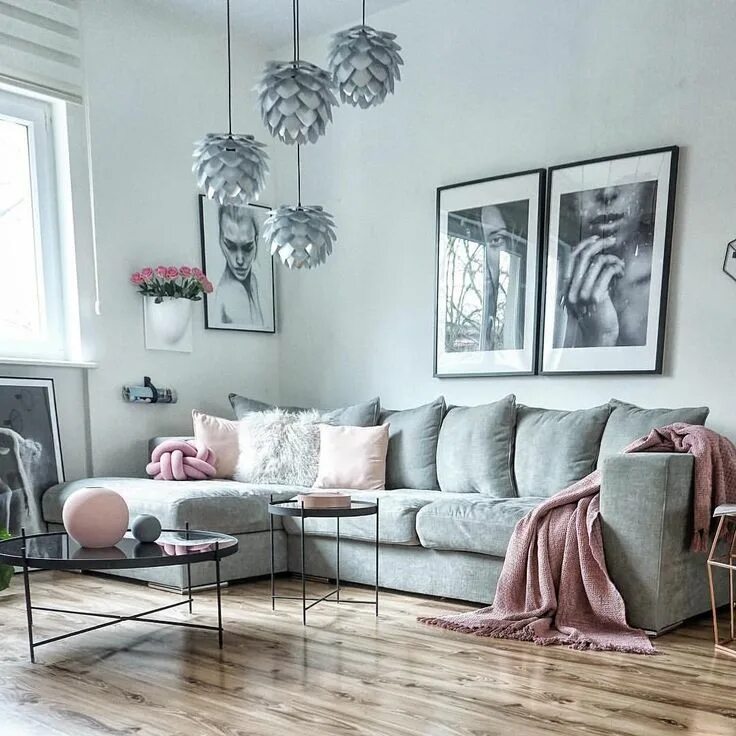 Пыльно серый цвет в интерьере See this Instagram photo by @easyinterieur * 2,674 likes Pink living room, Grey 