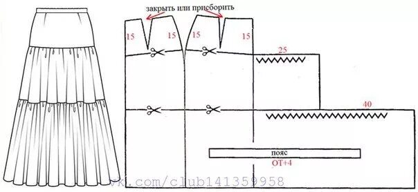 Пышная юбка на резинке выкройка Нижняя юбка. #простыевыкройки #простыевещи #шитье #нижняяюбка #подъюбник #выкрой