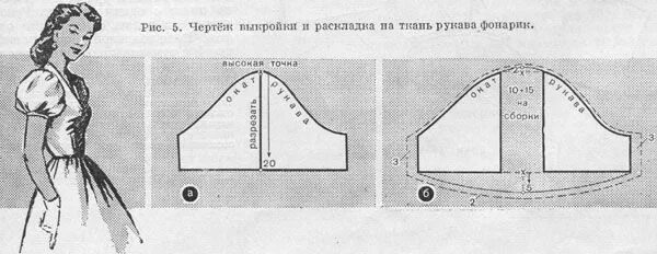 Пышные рукава фонарики выкройка Парковочная страница R01 Patronaje