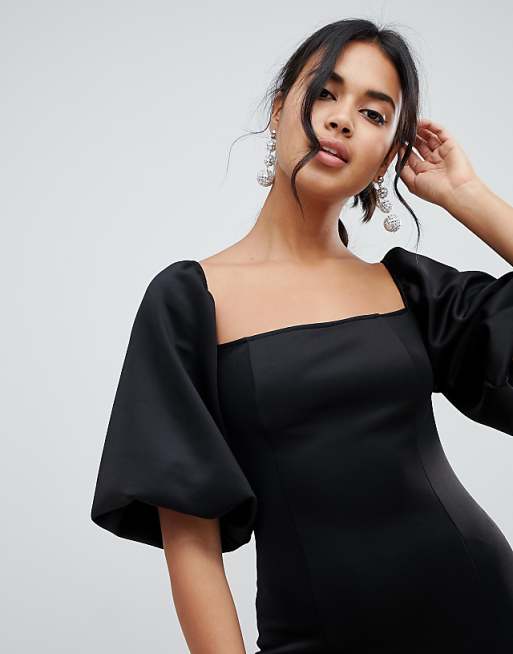 Пышные рукава платья фото ASOS DESIGN puff sleeve mini dress ASOS