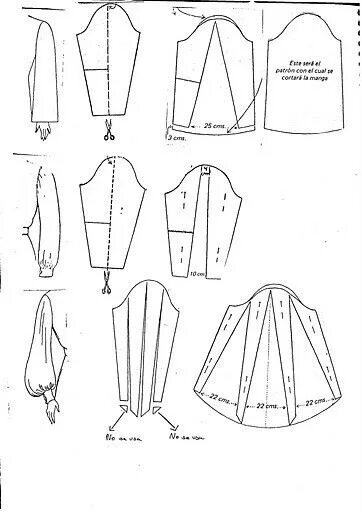 Пышный длинный рукав выкройка Российский Сервис Онлайн-Дневников Шаблон рукава, Платье швейные шаблоны, Выкрой