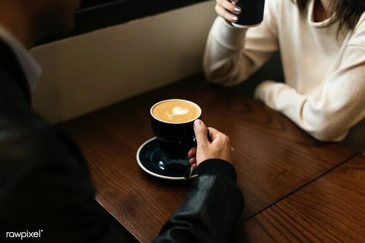 Пью кофе фото без лица Couple drinking coffee at a cafe premium image by rawpixel.com Coffee drinks, Co